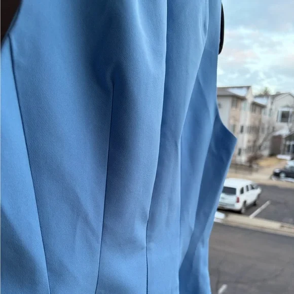 🆕🦋 Gianni Bini Blue Mini Dress Cocktail Party Size 0,10 Casual Party Modern - Picture 10 of 15